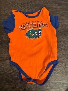 Florida gators orange and blue baby one piece bodysuit 12 months